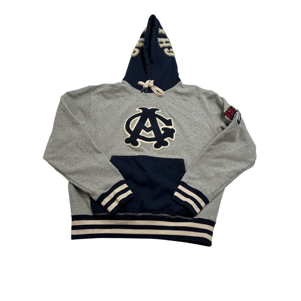 Ebbets Field Flannels Chicago American Giants NLB Colorblock Hoodie in Grey